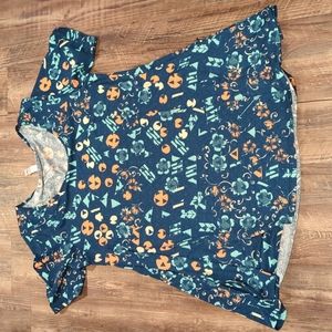 LuLaRoe blue floral size small perfect t